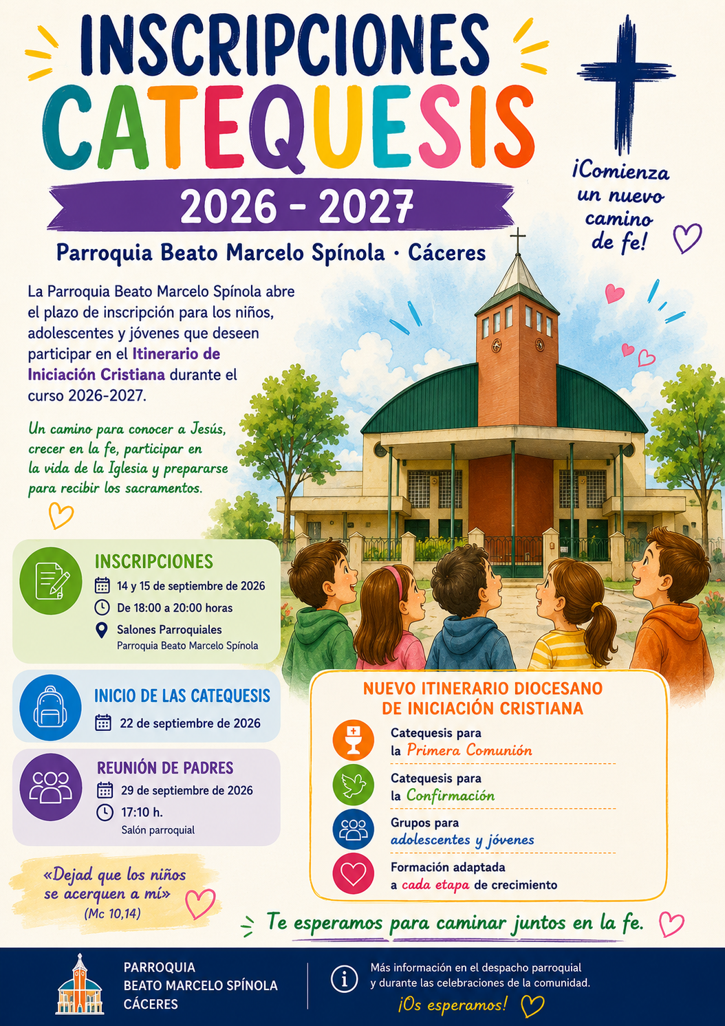 inscripción de catequesis